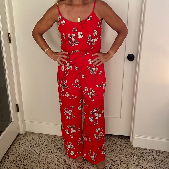 Skies Are Blue Pants - Red romper